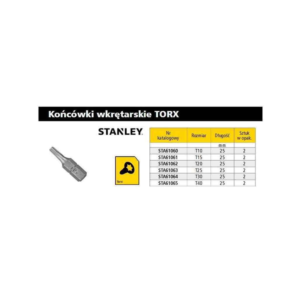 Stanley Końcówka Torx T40 X 25Mm /2Szt. Sta61065
