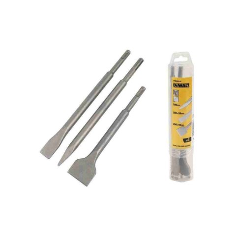 Dewalt Dłuto Sds Komplet 3 Elem. Szpic + Dłuta Płaskie 20 I 40Mm Dt60330-Qz Dewalt Dłuto Sds Komplet 3 Elem. Szpic + Dłuta Płaskie 20 I 40Mm Dt60330-Qz